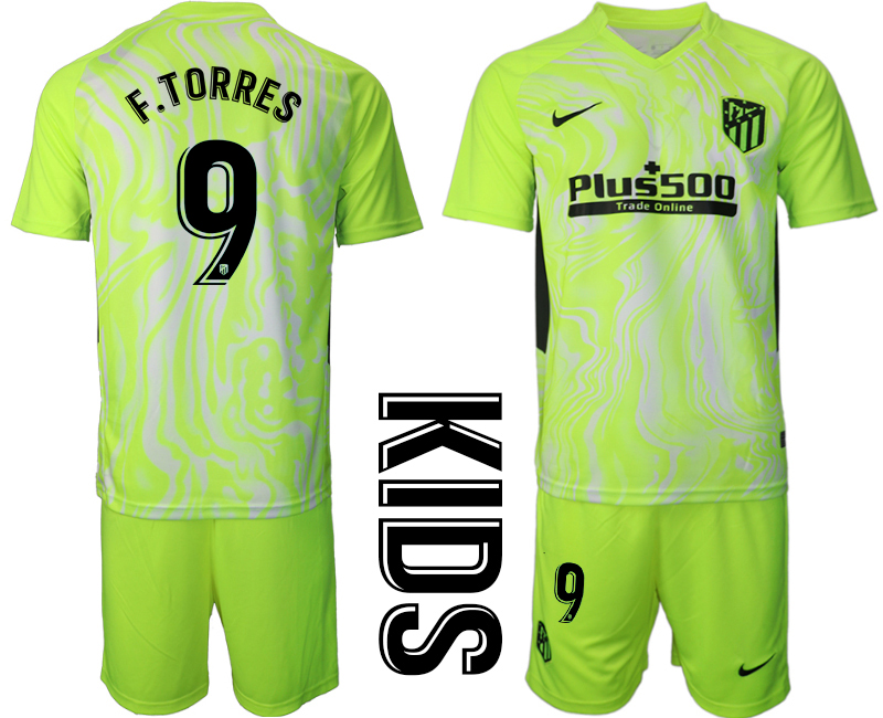 2021 Atltico Madrid away youth 9. soccer jerseys->customized soccer jersey->Custom Jersey